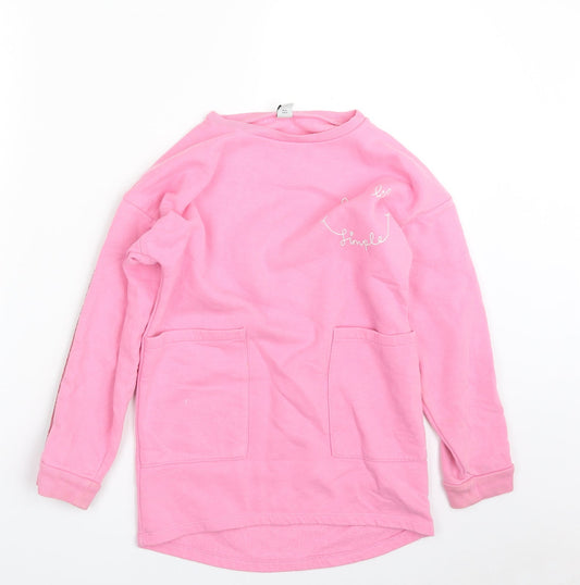 TU Girls Pink  Cotton Pullover Sweatshirt Size 9 Years  Pullover - Keep Life Simple