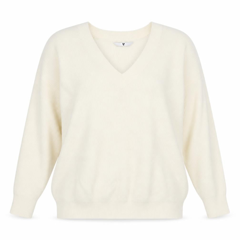 Very Womens Ivory V-Neck  Viscose Pullover Jumper Size 14