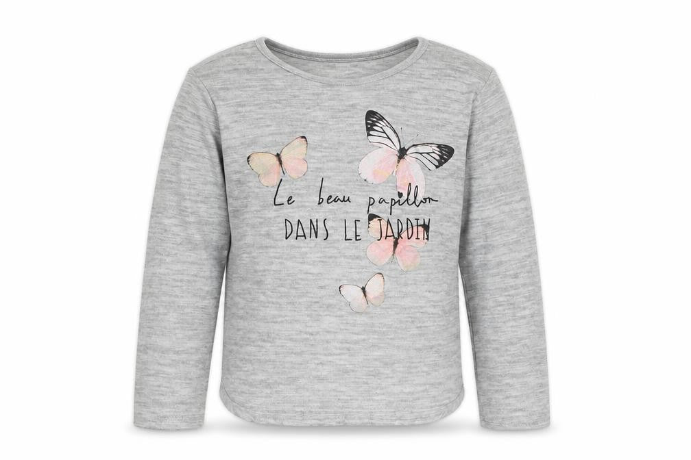 H&M Girls Grey Crew Neck  Polyester Pullover Jumper Size 8-9 Years  Pullover - Butterfly