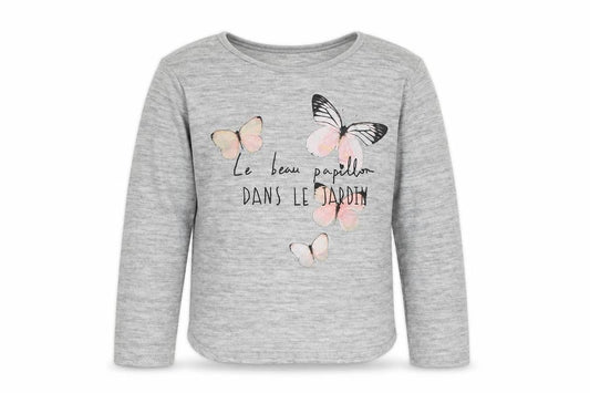H&M Girls Grey Crew Neck  Polyester Pullover Jumper Size 8-9 Years  Pullover - Butterfly
