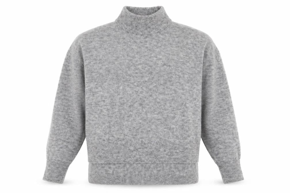 H&M Womens Grey High Neck  Polyamide Pullover Jumper Size S