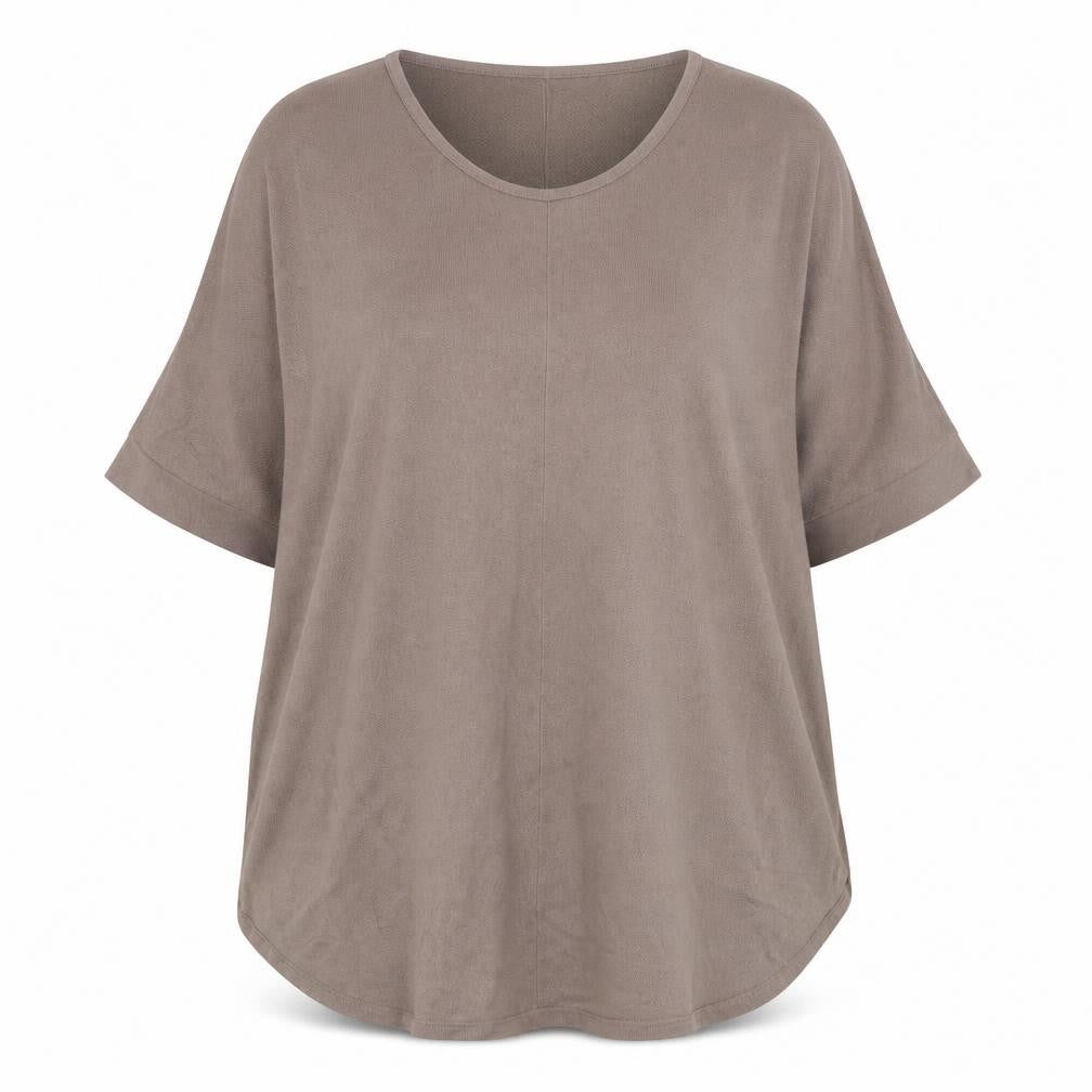 Doris Stretch Womens Beige Round Neck  Viscose Pullover Jumper Size 14