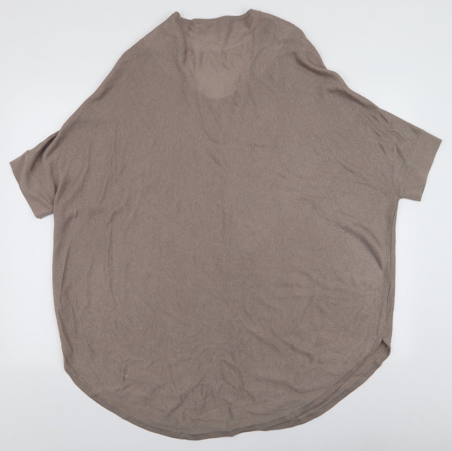 Doris Stretch Womens Beige Round Neck  Viscose Pullover Jumper Size 14