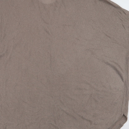 Doris Stretch Womens Beige Round Neck  Viscose Pullover Jumper Size 14