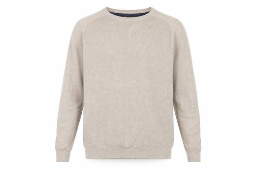 Burton Mens Beige Round Neck  Polyester Pullover Jumper Size S