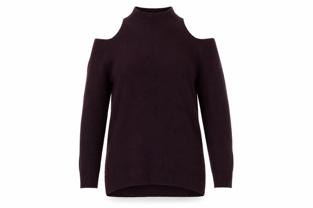 New Look Womens Purple High Neck  Acrylic Pullover Jumper Size L