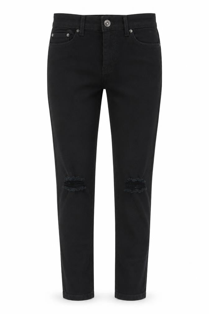 New Look Womens Black  Cotton Skinny Jeans Size 30 in L30 in Regular Button