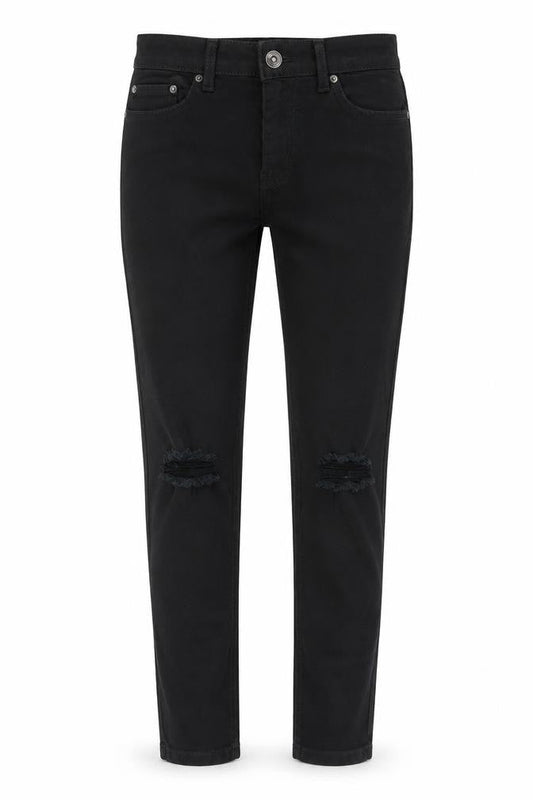New Look Womens Black  Cotton Skinny Jeans Size 30 in L30 in Regular Button