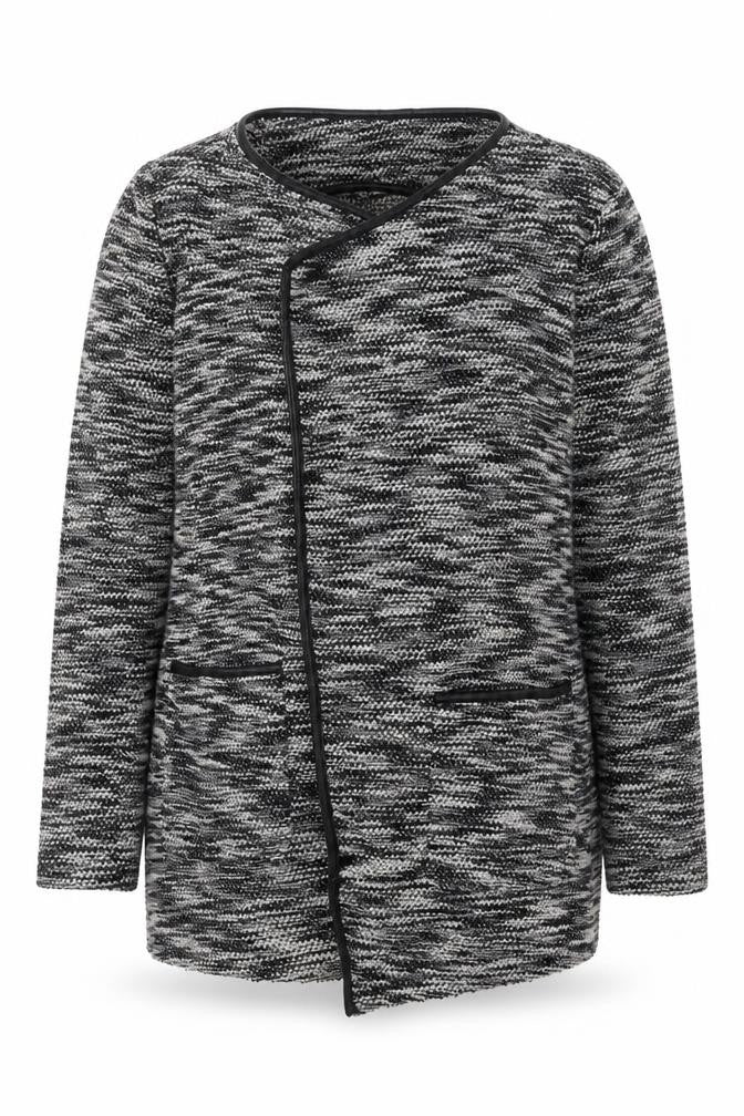 George Womens Beige V-Neck Herringbone Polyester Cardigan Jumper Size 12
