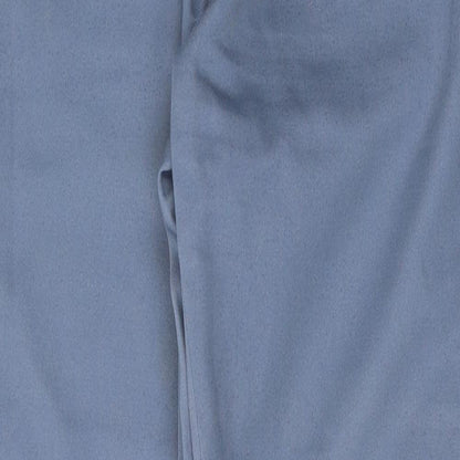 Preworn Womens Blue  Polyester Straight Jeans Size 16 L32 in Regular Button