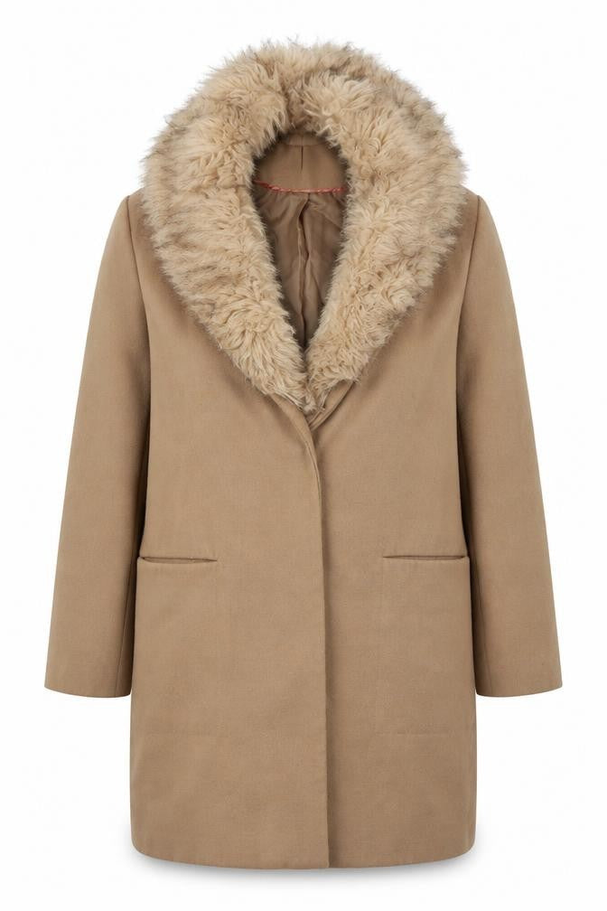 Atmosphere Womens Beige   Pea Coat Coat Size 8  Button