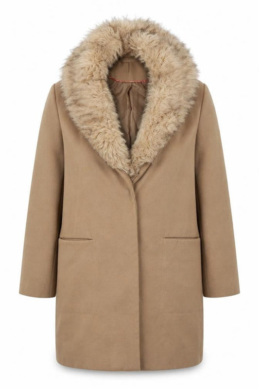 Atmosphere Womens Beige   Pea Coat Coat Size 8  Button