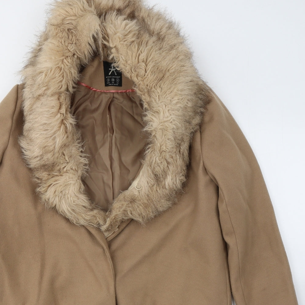 Atmosphere Womens Beige   Pea Coat Coat Size 8  Button