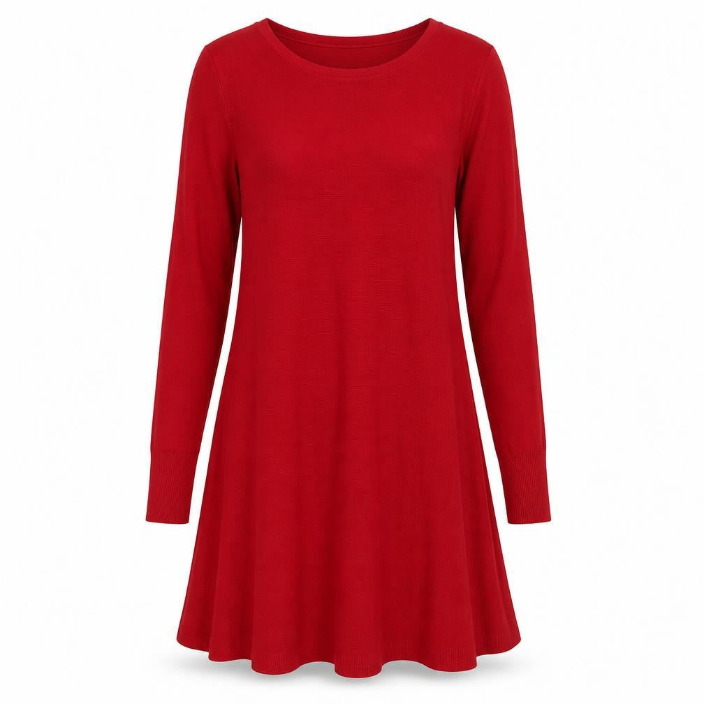 Marks & Spencer Womens Red  Acrylic Fit & Flare  Size 12  Round Neck Pullover