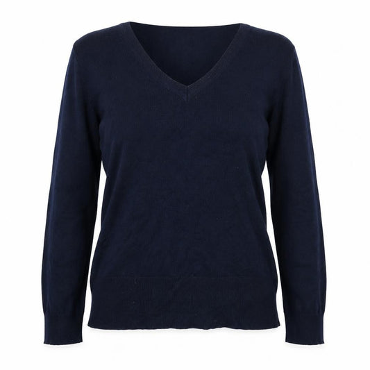 Marks and Spencer Womens Blue  Acrylic Jersey T-Shirt Size 12 V-Neck
