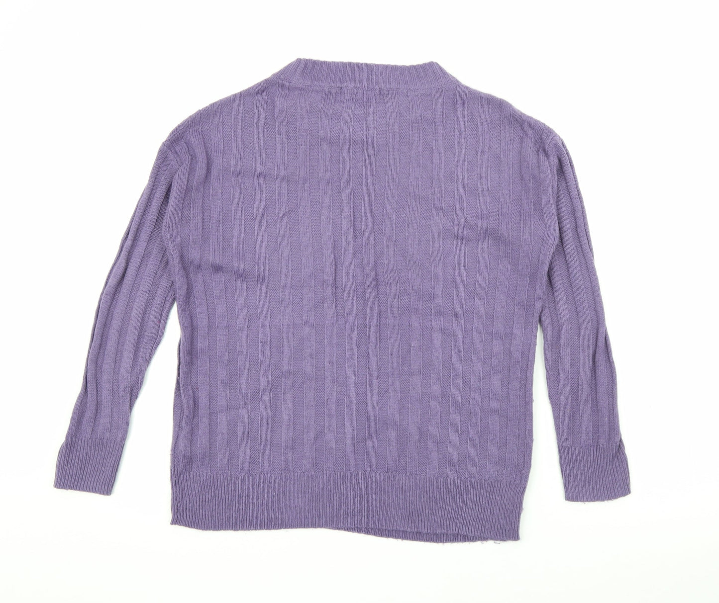 Marks and Spencer Womens Purple Crew Neck  Acrylic Pullover Jumper Size XS