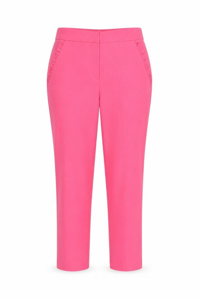 F&F Womens Pink  Polyester Carrot Trousers Size 8 L26 in Regular Zip