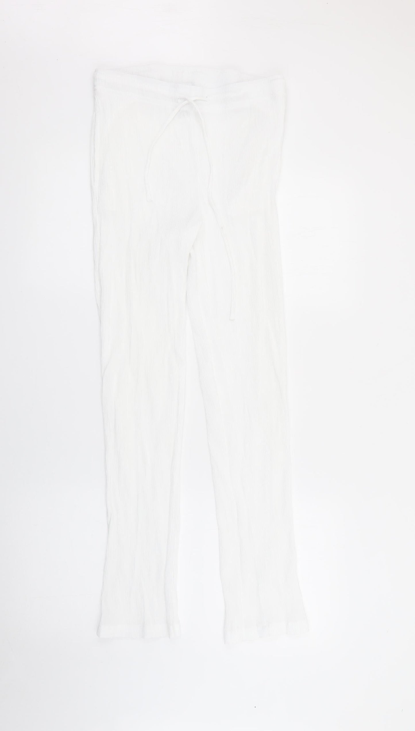 Damart Womens White  Viscose Trousers  Size 12 L28 in Regular