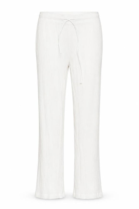 Damart Womens White  Viscose Trousers  Size 12 L28 in Regular