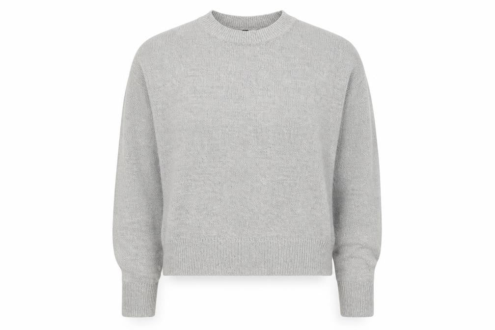 H&M Womens Grey Round Neck  Acrylic Pullover Jumper Size S
