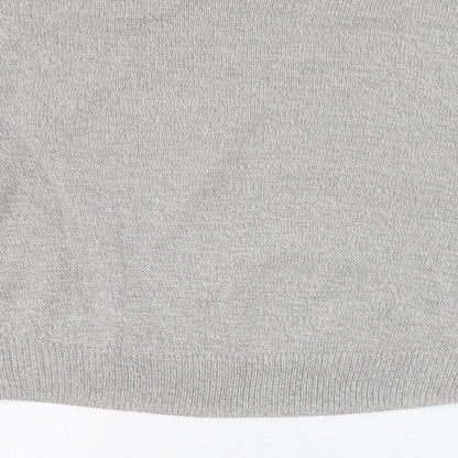 H&M Womens Grey Round Neck  Acrylic Pullover Jumper Size S