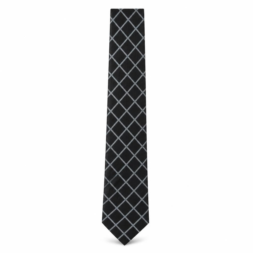 Atlantis  Mens Multicoloured Plaids & Checks Silk Pointed Tie One Size