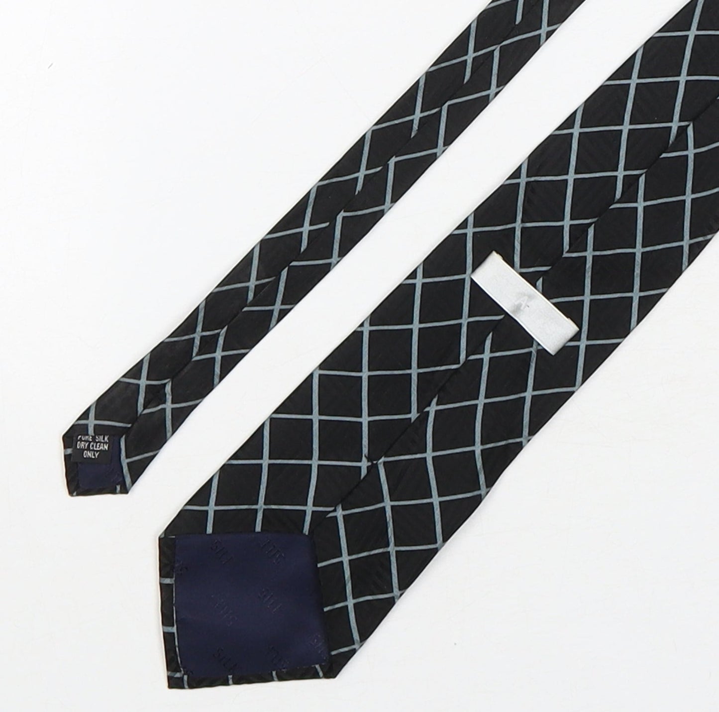 Atlantis  Mens Multicoloured Plaids & Checks Silk Pointed Tie One Size