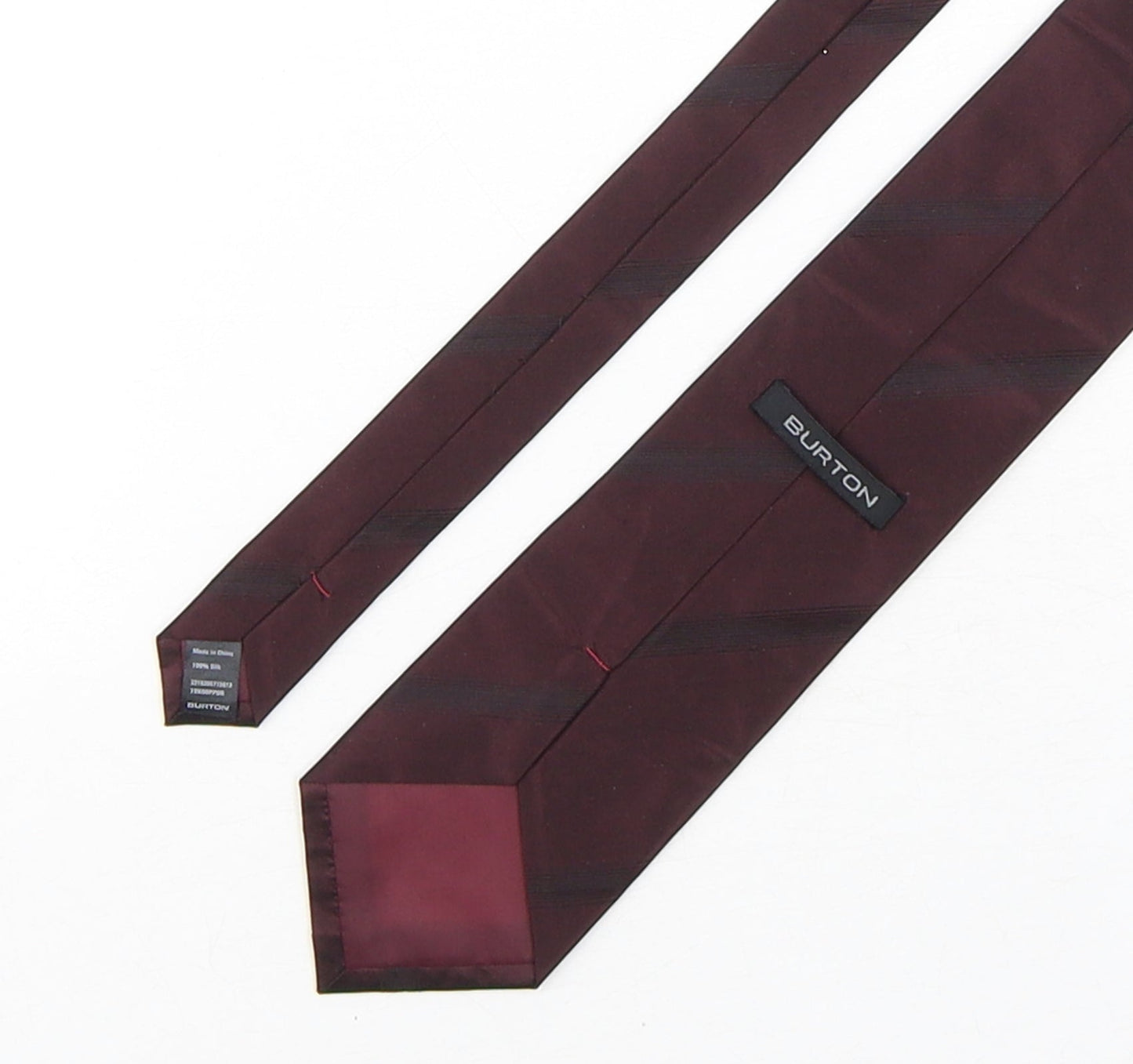 Burton  Mens Purple  Silk Pointed Tie One Size