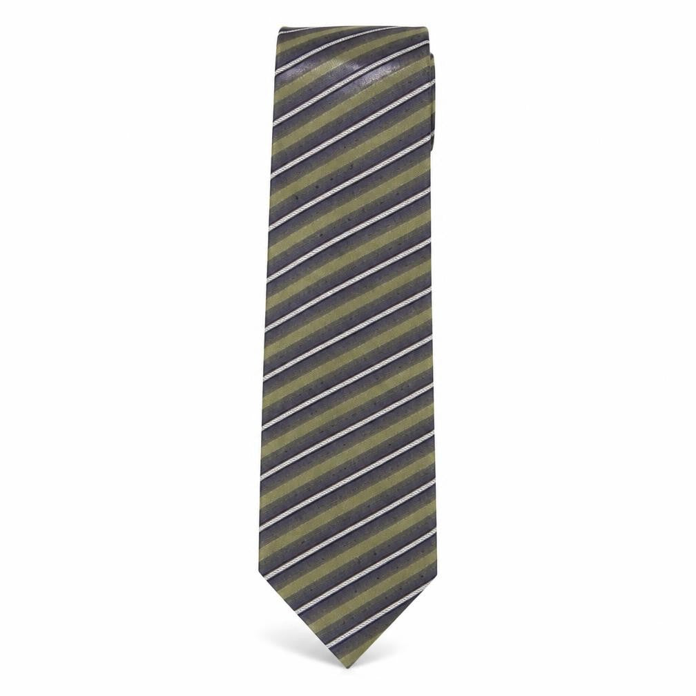 Charles  Mens Multicoloured Striped Silk Pointed Tie One Size