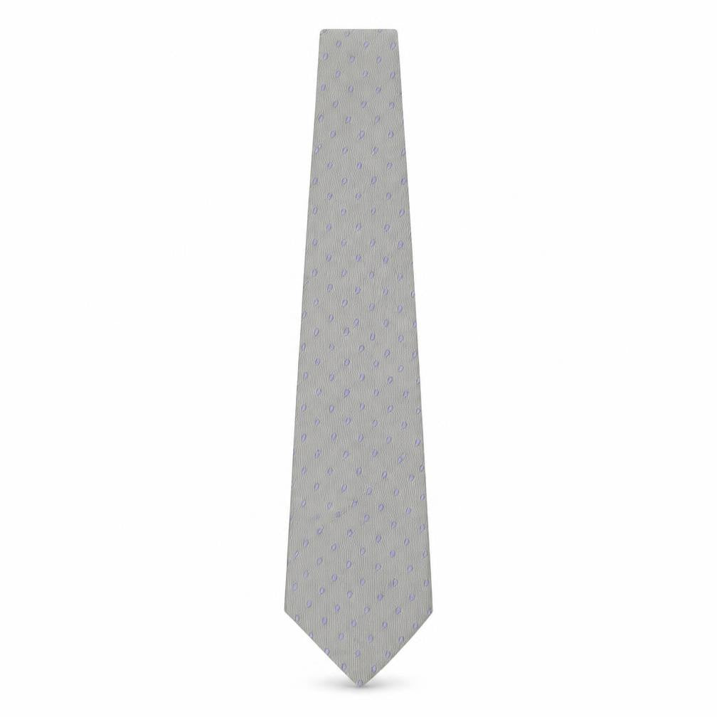 Katharine Hamnet Mens Grey Polka Dot Silk Pointed Tie One Size