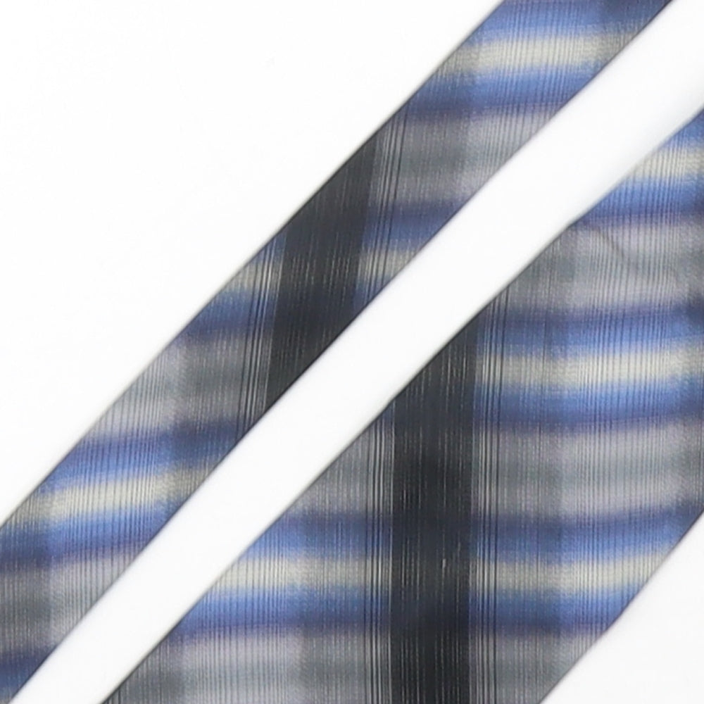 Ciro Citterio Mens Multicoloured Plaids & Checks Silk Pointed Tie One Size