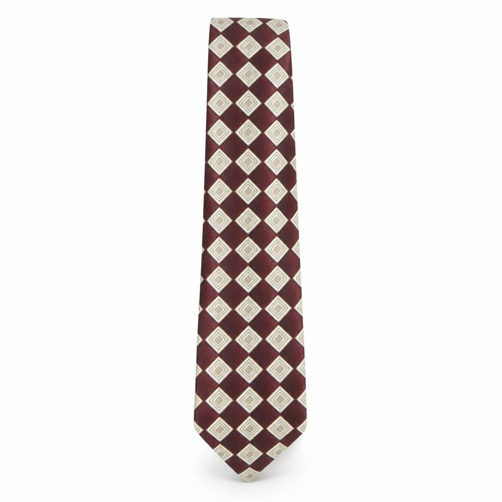 Berkertex Mens Multicoloured Plaids & Checks Silk Pointed Tie One Size