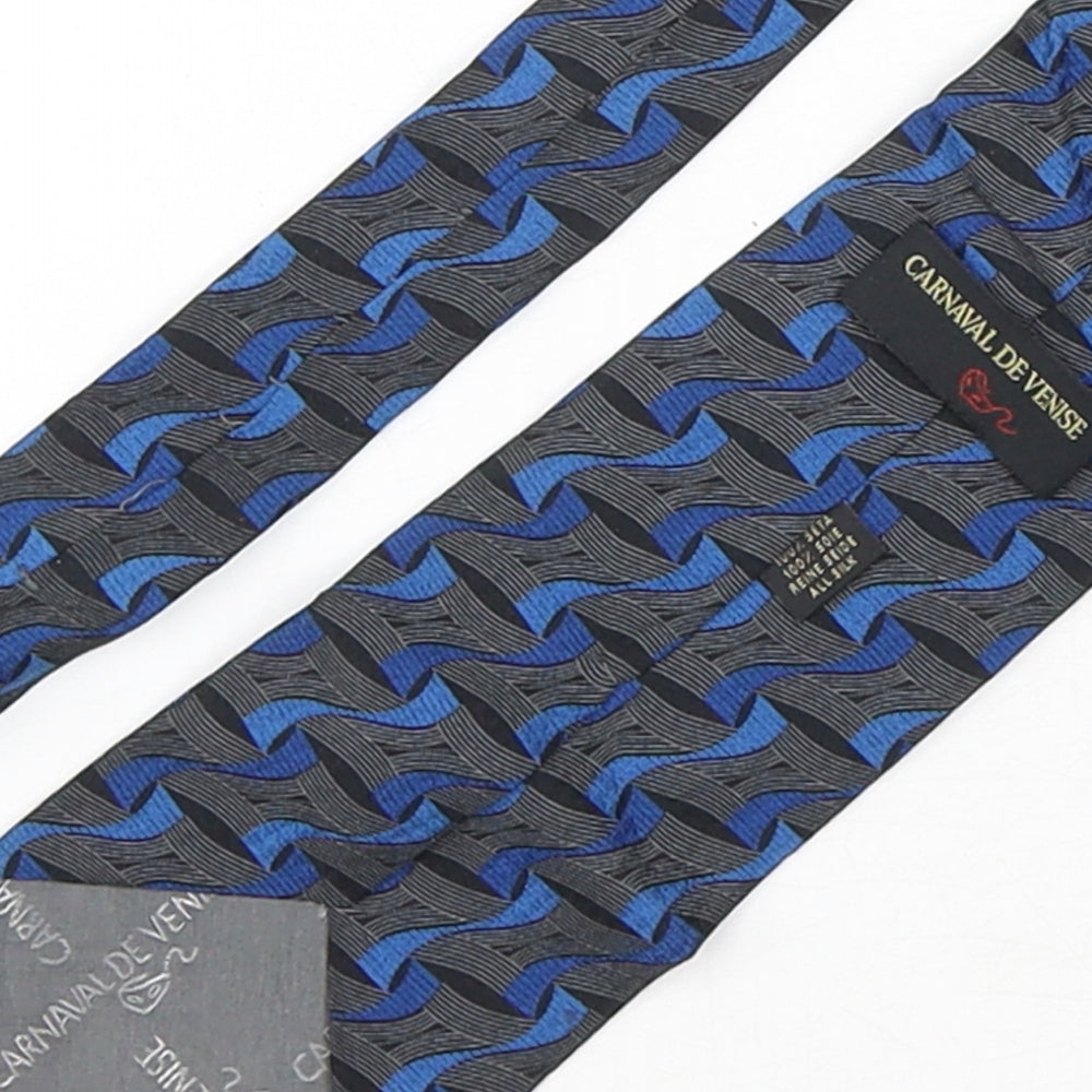 Carnaval De Venise  Mens Multicoloured Geometric Silk Pointed Tie One Size