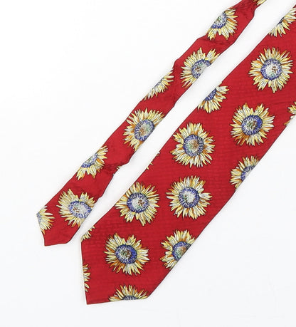 Burton  Mens Multicoloured Floral Silk Pointed Tie One Size