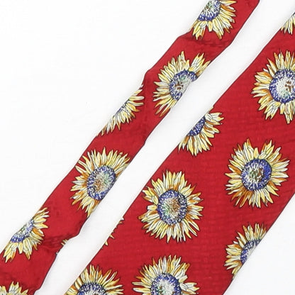 Burton  Mens Multicoloured Floral Silk Pointed Tie One Size