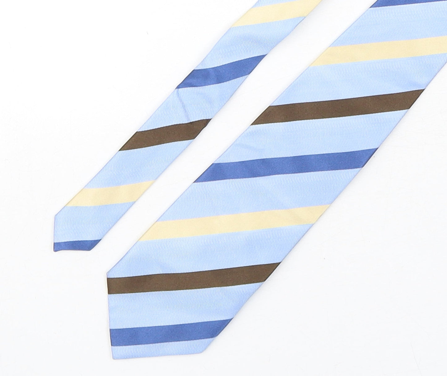 Voux  Mens Multicoloured Striped Silk Pointed Tie One Size