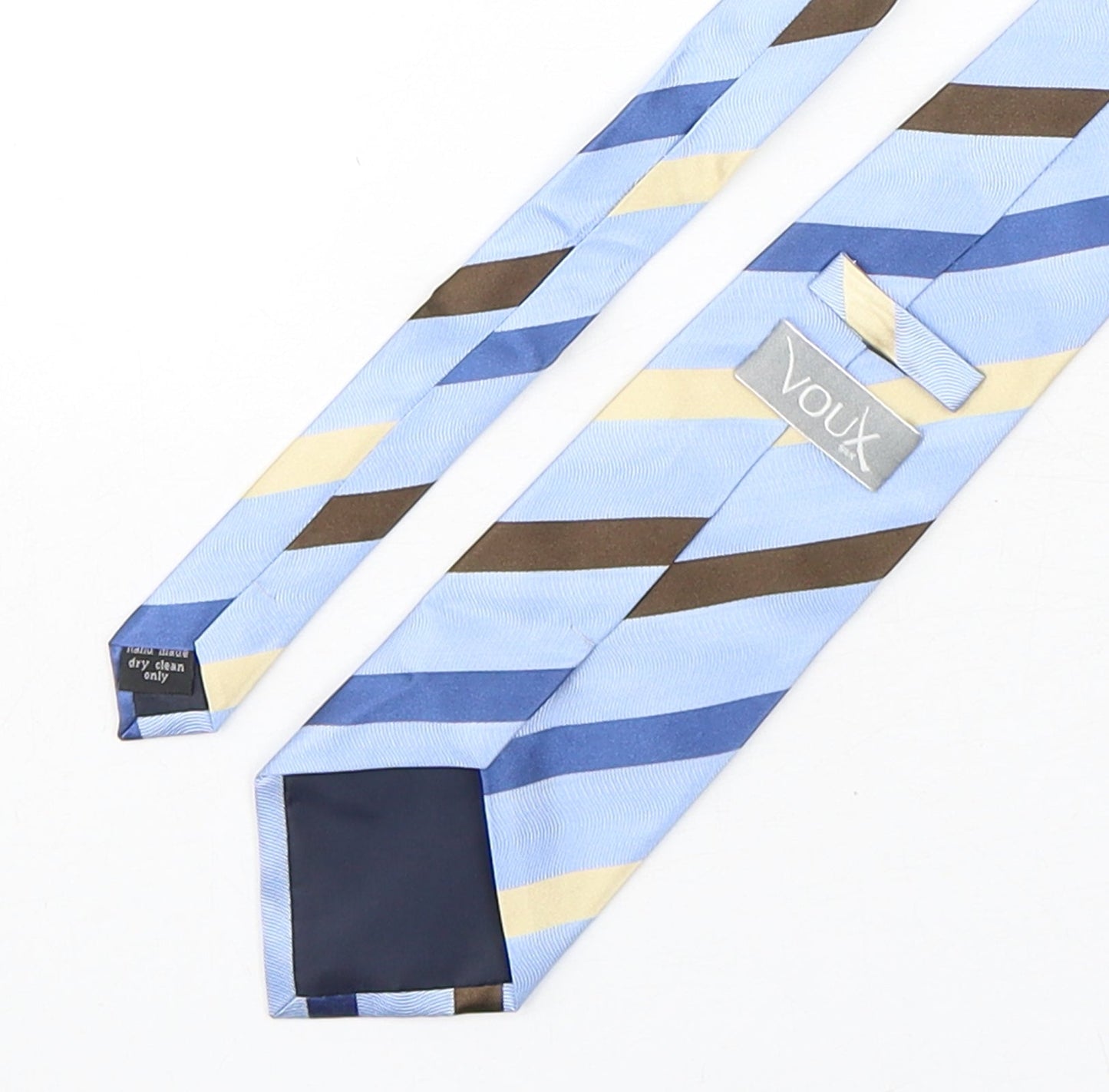 Voux  Mens Multicoloured Striped Silk Pointed Tie One Size
