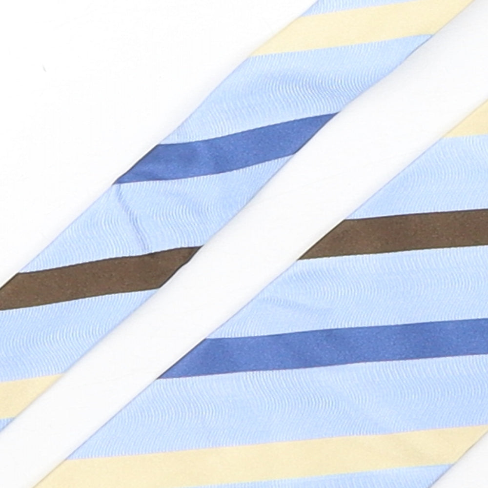 Voux  Mens Multicoloured Striped Silk Pointed Tie One Size