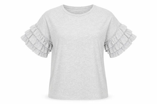 Dorothy Perkins Womens Grey  Cotton Basic T-Shirt Size 10 Crew Neck