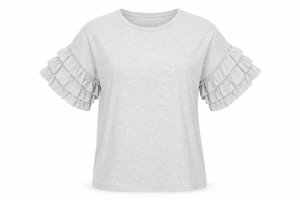 Dorothy Perkins Womens Grey  Cotton Basic T-Shirt Size 10 Crew Neck