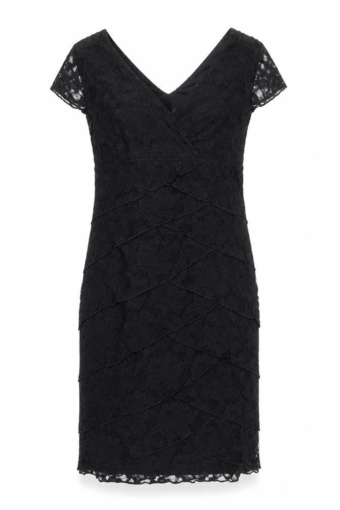 Scarlett Womens Black  Polyester Pencil Dress  Size 6  Collared Zip