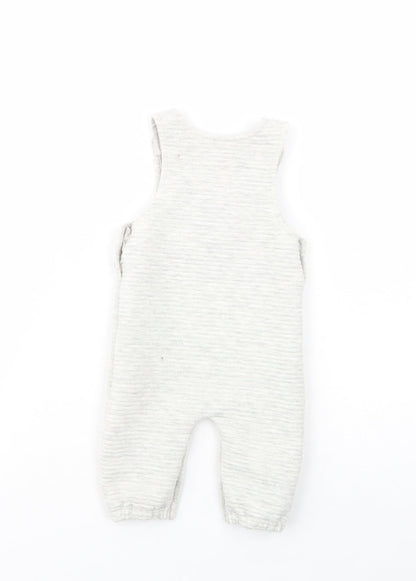 Tu Baby Grey  Polyester Dungaree Outfit/Set Size 3-6 Months  Button - Hedgehog