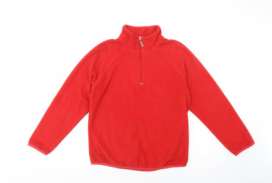 Remain Womens Red  Polyester Pullover Sweatshirt Size S  Zip