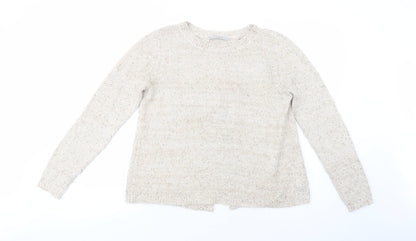 George Womens Beige Crew Neck  Polyester Pullover Jumper Size 12
