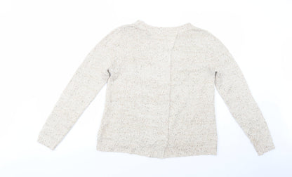 George Womens Beige Crew Neck  Polyester Pullover Jumper Size 12