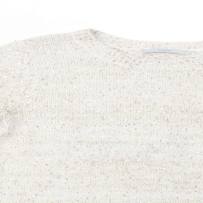 George Womens Beige Crew Neck  Polyester Pullover Jumper Size 12