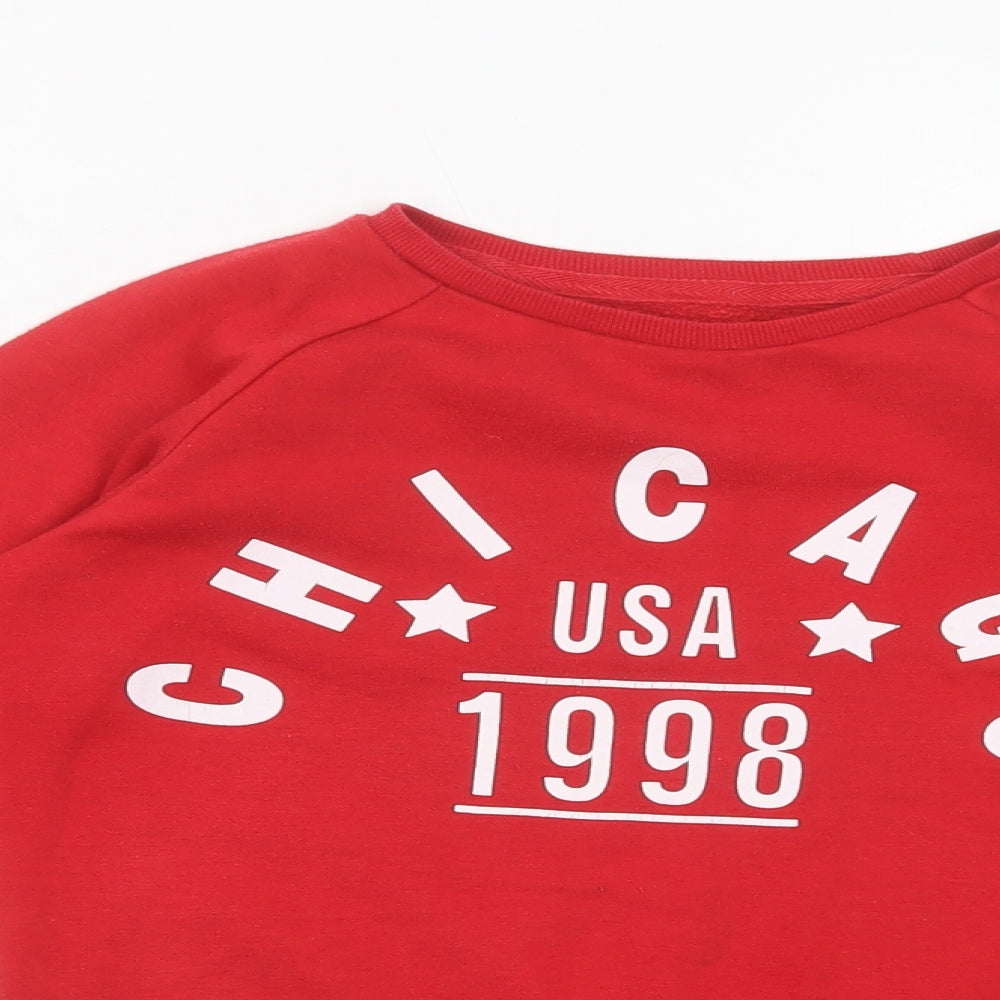 Primark Girls Red  Cotton Pullover Sweatshirt Size 9-10 Years  Pullover - Chicago