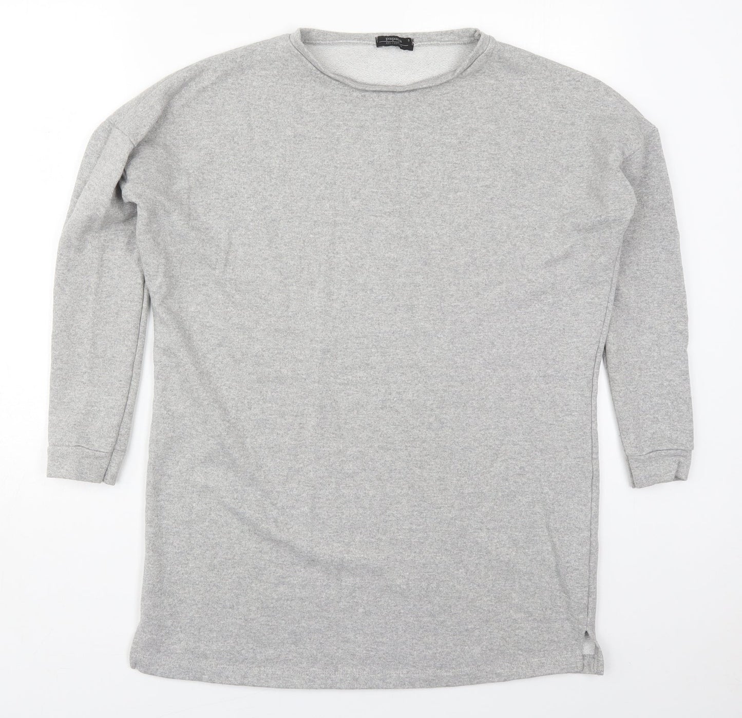 Papaya Womens Grey  Polyester Pullover Sweatshirt Size S  Pullover
