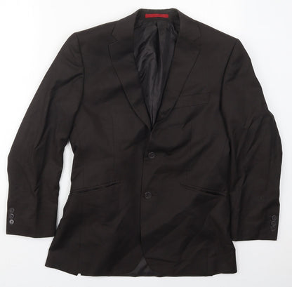 Preworn Mens Grey  Polyester Jacket Suit Jacket Size 36
