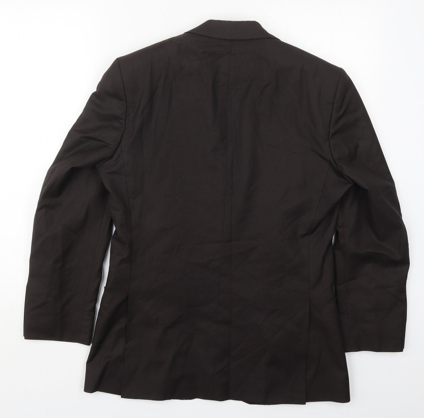 Preworn Mens Grey  Polyester Jacket Suit Jacket Size 36